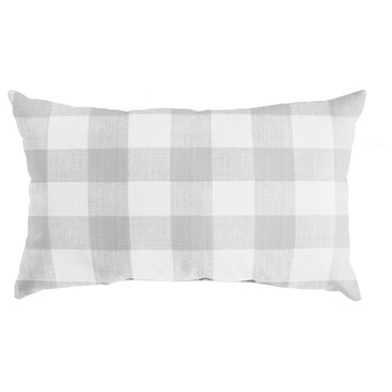 Stewart Grey Buffalo Plaid XL Lumbar Pillow