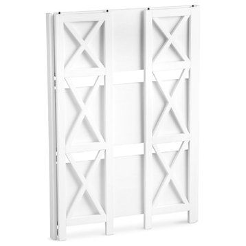 0Montego 3-Shelf Folding Bookcase - White