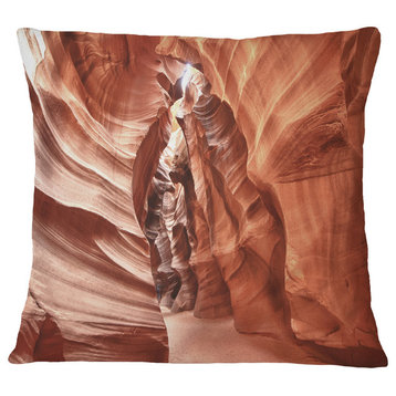 Antelope Canyon High Structures Landscape Photography Throw Pillow, 18"x18"