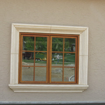 Stucco, veneer stone, brick and ArcusStone