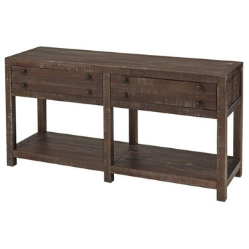 Crafters and Weavers Emery Rustic 2 Drawer Console Table