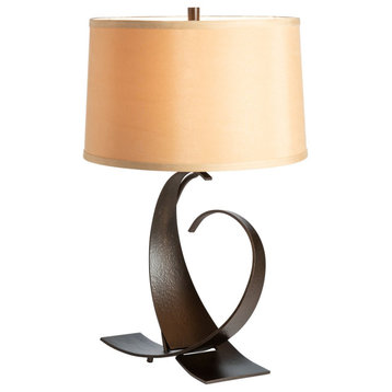 Hubbardton Forge 272674-1030 Fullered Impressions Table Lamp in Vintage Platinum