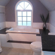 Master bath update - gray, charcoal and white