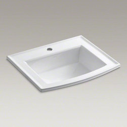 KOHLER White Archer&reg; Drop-in Bathroom Sink - Bathroom Sinks