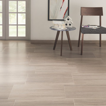 Elegante Taupe Tiled Kitchen