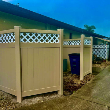 White vinyl fence