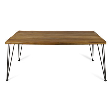 Eleanor Indoor 72" Rectangular Acacia Wood Dining Table