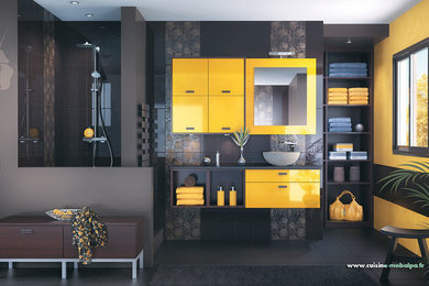 Le jaune, la couleur tendance salle de bains
