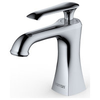 Karran 1-Hole 1-Handle Bathroom Faucet With Pop-Up Drain, Chrome