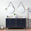 60" Durand Double Sink Navy Blue Bath Vanity