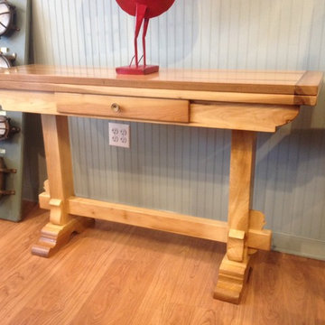 Walnut Folding Console Table