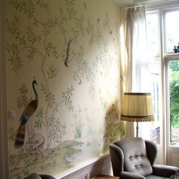 Hand painted wallpaper showroom