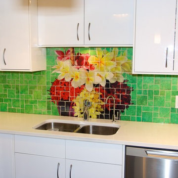 Westside Kitchen Mural - Bali Bouquet