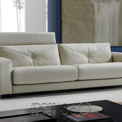 Marbella Designer Leather Sofa by Gamma #18506 - Books