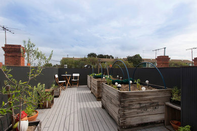 Inspiration for a contemporary rooftop deck in Melbourne.