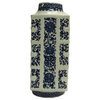 Chinese Blue, White Porcelain Column Shape Vase