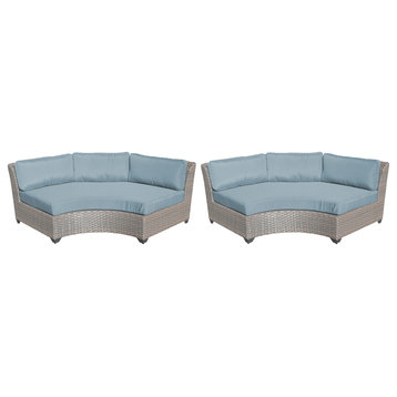 Florence Curved Armless Sofa 2 Per Box in Spa