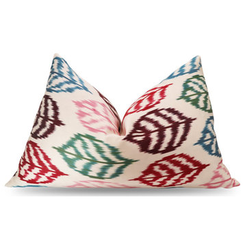Canvello Handmade Decorative Silk Pillow With Down Insert 16" X 24"