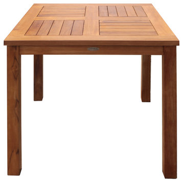 Teak Wood Florence Outdoor Patio Bistro Table, 27", Small