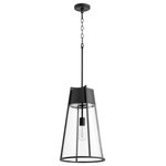 Quorum - Quorum 828-69 One Light Pendant, Black w Clear Finish - Quorum 828-69 One Light Pendant, Black w Clear Finish Bulbs Not Included, Number of Bulbs: 1, Max Wattage: 100.00, Bulb Type: E26, Power Source: Hardwired