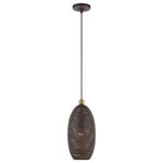 Livex Lighting - Livex Lighting 49101-07 Dublin - 18" One Light Pendant - Canopy Included: Yes  Shade IncDublin 18" One Light Bronze/Antique BrassUL: Suitable for damp locations Energy Star Qualified: n/a ADA Certified: n/a  *Number of Lights: Lamp: 1-*Wattage:60w Medium Base bulb(s) *Bulb Included:No *Bulb Type:Medium Base *Finish Type:Bronze/Antique Brass