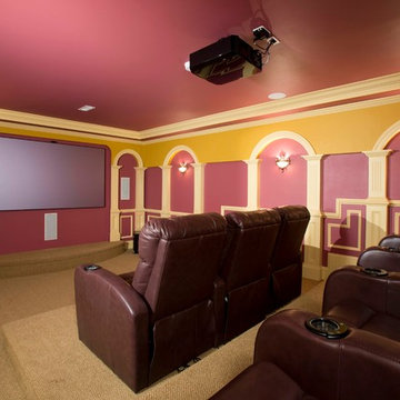 Movie Theatre Highlights Full Basement Remodel