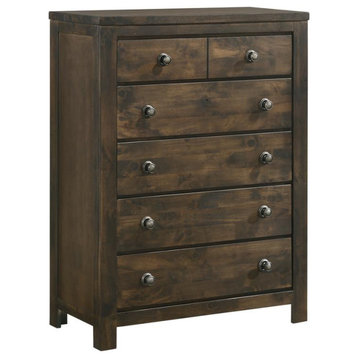 Furniture Blue Ridge Solid Wood Bedroom Chest in Rustic Gray