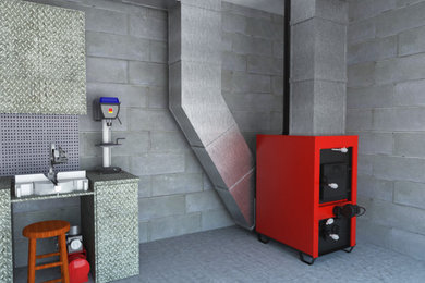 Example of a classic basement design in Other