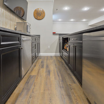 Finished Basement with Fully Equipped Bar and Home Theater
