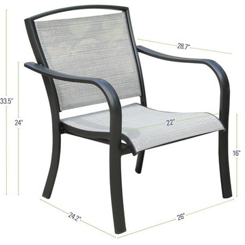 Foxhill All-Weather Aluminum Lounge Chair With Sunbrella Sling Fabric