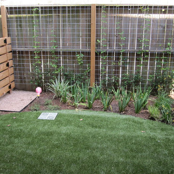Small space turned into a highly functional garden that’s safe for a young child