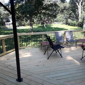 Multi Level Wood Deck Design in West Chicago, IL