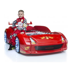 Lamborghini Race Car Bed Red - Kids Beds
