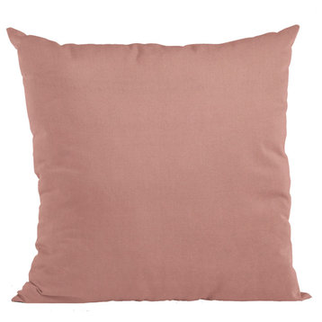 Baby Pink Solid Shiny Velvet Luxury Throw Pillow, Double sided 20"x20"