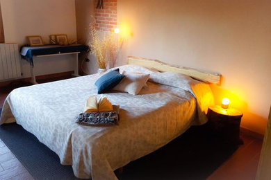 Cottage bedroom photo in Milan