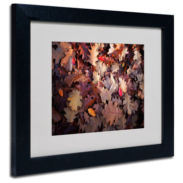 'Goofy Leaves' Matted Framed Canvas Art by Philippe Sainte-Laudy