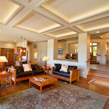 Overall View of Living Room, Kitchen and Entry