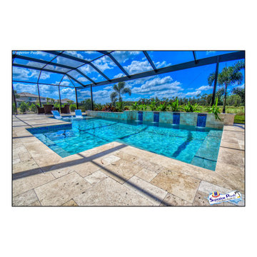 (Hnat) Collier County, Florida. Superior Pools Custom Luxury Swimming Pool Build