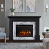Real Flame Merced Grand Contemporary Wood Electric Fireplace in Black
