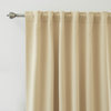 Solid Thermal Blackout Curtain Panels, Beige, 84", Set of 2