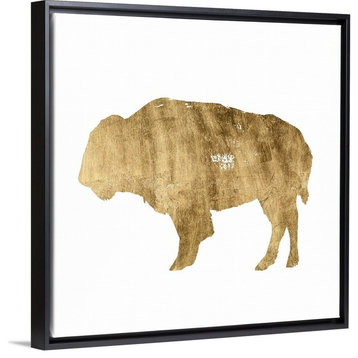 "Brushed Gold Animals I" Floating Frame Canvas Art, 18"x18"x1.75"