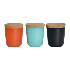 Most Por Contemporary Kitchen Canisters And Jars For 2018 Houzz Uk By Ekobo Biobu Gusto Medium Storage Jars Persimmon Black And Lagoon