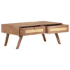 vidaXL Coffee Table End Table Side Table Bohemian Solid Wood Mango 39.4 Inch