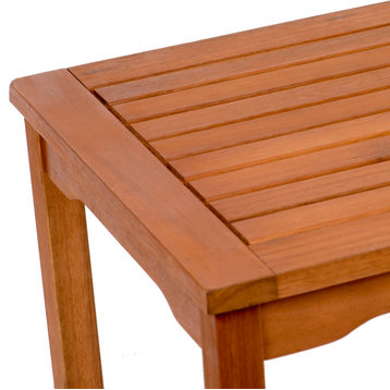 Amazonia Kingsbury Square Side Table, Eucalyptus Wood