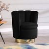 Lily Velvet Upholstered Accent Chair, Black