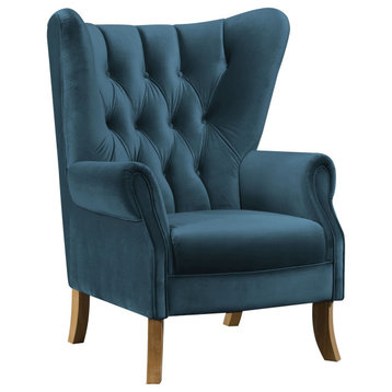 Adonis Accent Chair, Azure Blue