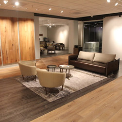 Commercial new construction - Pacific Design Center (West Hollywood) - Hardwood Flooring