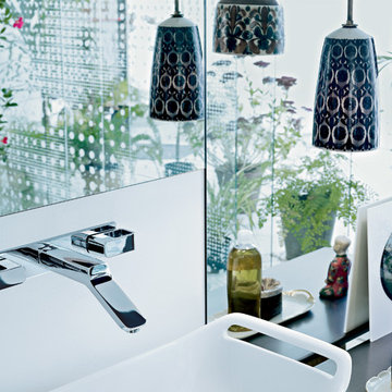 Urquiola Wall-Mount Widespread Faucet with Escutcheon
