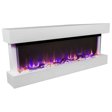 Touchstone Chesmont 50″ Wall Mount Electric Fireplace- White