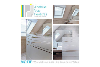 Idées déco pour une salle de bain contemporaine de taille moyenne.